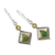 Peridot dangle earrings, 'Green Revolution' - Indian Peridot and Sterling Silver Dangle Earrings (image 2c) thumbail