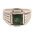 Men's emerald ring, 'Lakeshore' - Men's Emerald and Sterling Silver Cocktail Ring thumbail