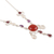 Multi-gemstone pendant necklace, 'Good Life' - Carnelian and Rainbow Moonstone Pendant Necklace (image 2c) thumbail