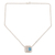 Blue topaz pendant necklace, 'Open Plaza in Silver' - Blue Topaz and Sterling Silver Pendant Necklace