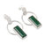 Onyx dangle earrings, 'Modern Life in Green' - Green Onyx and Sterling Silver Dangle Earrings