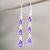 Amethyst dangle earrings, 'Late Rain in Purple' - Artisan Crafted Amethyst Dangle Earrings from India (image 2) thumbail
