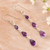 Amethyst dangle earrings, 'Late Rain in Purple' - Artisan Crafted Amethyst Dangle Earrings from India (image 2b) thumbail