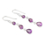 Amethyst dangle earrings, 'Late Rain in Purple' - Artisan Crafted Amethyst Dangle Earrings from India (image 2c) thumbail