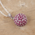 Rhodium-plated ruby pendant necklace, 'New Year's Eve' - Handcrafted Rhodium-Plated Ruby Pendant Necklace