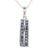 Rhodium-plated sapphire pendant necklace, 'The Path to Power' - Artisan Crafted Rhodium-Plated Sapphire Pendant Necklace