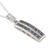 Rhodium-plated sapphire pendant necklace, 'The Path to Power' - Artisan Crafted Rhodium-Plated Sapphire Pendant Necklace