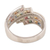 Rhodium-plated sapphire cocktail ring, 'Royal Tiara in Multicoloured' - Rhodium-Plated Multicoloured Sapphire Band Ring