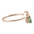 Rhodium-plated emerald wrap ring, 'Leaf Princess' - Rhodium-Plated Emerald Wrap Ring with Leaf Motif