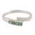 Rhodium-plated emerald band ring, 'Sun Path in Green' - Rhodium-Plated Emerald Band Ring from India