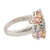 Rhodium-plated sapphire cocktail ring, 'Dazzling Garden' - Rhodium-Plated Multicoloured Sapphire Cocktail Ring