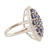 Rhodium-plated sapphire cocktail ring, 'Dream Theory' - Artisan Crafted Rhodium-Plated Sapphire Cocktail Ring (image 2c) thumbail