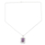 Amethyst pendant necklace, 'Fantasy Flower' - Handmade Amethyst and Sterling Silver Pendant Necklace