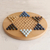 Wood Chinese checkers set, 'Last Chance' - Wood and Glass Marble Chinese Checkers Game