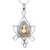 Citrine pendant necklace, 'New Paradise' - Handcrafted Citrine and Sterling Silver Pendant Necklace (image 2c) thumbail