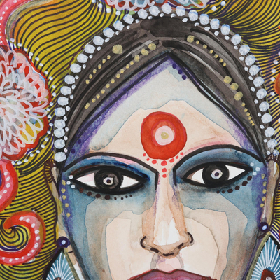 'Divine Aura' - Watercolour Figure Painting on Handmade Paper