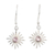 Amethyst dangle earrings, 'Lavender Star' - Solar-Inspired Sterling Silver Earrings with Amethyst thumbail