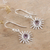 Amethyst dangle earrings, 'Lavender Star' - Solar-Inspired Sterling Silver Earrings with Amethyst (image 2b) thumbail