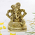 Estatuilla de latón, 'Golden Ganesha' - Estatuilla de Ganesha de latón hecha a mano