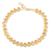 Gold-plated citrine tennis bracelet, 'Sun Garland' - Indian Gold-Plated Citrine Tennis Bracelet thumbail