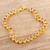 Gold-plated citrine tennis bracelet, 'Sun Garland' - Indian Gold-Plated Citrine Tennis Bracelet (image 2b) thumbail