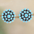 Sterling silver drop earrings, 'Floral Burst' - Hand Crafted Sterling Silver Drop Earrings (image 2) thumbail