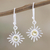Citrine dangle earrings, 'Lemon Star' - Solar-Inspired Sterling Silver Earrings with Citrine (image 2) thumbail