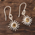 Citrine dangle earrings, 'Lemon Star' - Solar-Inspired Sterling Silver Earrings with Citrine (image 2b) thumbail