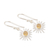 Citrine dangle earrings, 'Lemon Star' - Solar-Inspired Sterling Silver Earrings with Citrine (image 2c) thumbail