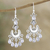 Cubic zirconia dangle earrings, 'Heaven's Light' - Cubic Zirconia and Sterling Silver Dangle Earrings (image 2) thumbail