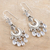 Cubic zirconia dangle earrings, 'Heaven's Light' - Cubic Zirconia and Sterling Silver Dangle Earrings (image 2b) thumbail