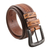 Men's leather belt, 'Cubed' - Brown Leather Belt for Men