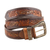 Cinturón de cuero para hombre, 'Sonora' - Cinturón de cuero marrón hecho a mano para hombre