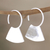 Sterling silver half-hoop earrings, 'Blade' - Modern Sterling Half-Hoop Earrings
