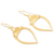 Gold plated cultured pearl dangle earrings, 'Voice of the Sea' - Wire-Wrapped 22k Gold Plated Earrings