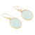 Gold plated chalcedony dangle earrings, 'Refreshing Aqua' - Chalcedony Earrings in 22k Gold Plated Sterling Silver