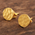 Gold plated sterling silver stud earrings,'Modern Approach' - Hammered Gold Plated Stud Earrings