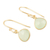 Gold-plated chalcedony dangle earrings, 'Cool Stream' - Aqua Chalcedony 22k Gold Plated Earrings