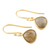 Gold plated labradorite dangle earrings, 'Dusky Dazzle' - Faceted Labradorite Earrings in 22k Gold Plate