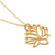Gold-plated pendant necklace, 'Lotus of the Land' - Gold-Plated Pendant Necklace with Lotus Motif