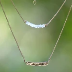Gold-plated moonstone double necklace, 'Sparkle & Gleam' - Double-Strand Necklace with Rainbow Moonstone