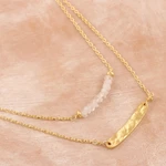Gold-plated moonstone double necklace, 'Sparkle & Gleam' - Double-Strand Necklace with Rainbow Moonstone