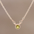 Gold plated peridot pendant necklace, 'Spring's Arrival' - Handcrafted Peridot Necklace from India