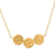 Gold plated pendant necklace, 'Modern Approach' - Pendant Necklace in 22k Gold Plated Sterling Silver