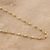 Collar de eslabones de plata de ley bañada en oro - Collar de Eslabones en Plata de Ley Chapada en Oro de 22k