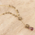 Y-Halskette aus vergoldetem Amethyst und Rauchquarz - Y-Halskette mit Amethyst und Rauchquarz