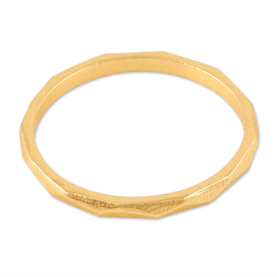 Hand Crafted Gold-Plated Band Ring