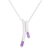 Amethyst pendant necklace, 'Plum Glow' - Sterling Silver and Amethyst Pendant Necklace from India