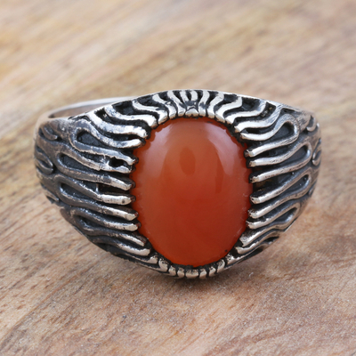 Female Modern Natural Carnelian Checker Cut 925 Sterling Silver Ring for  Women at Rs 1000/piece in Jaipur