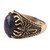 Men's lapis lazuli single stone ring, 'Night of the Scorpion' - Sterling Silver Scorpion Ring with Lapis Lazuli for Men